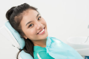 Portrait of a charming patient being not afraid of dental examination